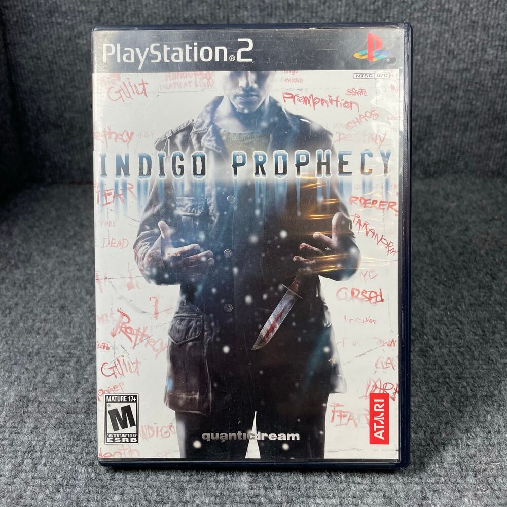 Indigo Prophecy - Sony Playstation 2 2005 Black Label No Manual *Scratches*